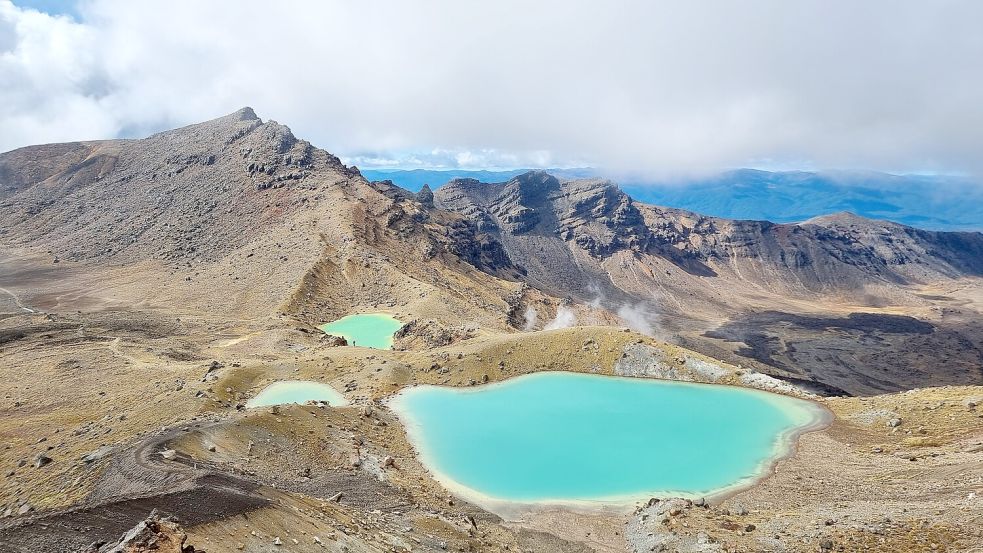 Türkisblaue Krater gibt es im Tongariro National Park. Foto: privat