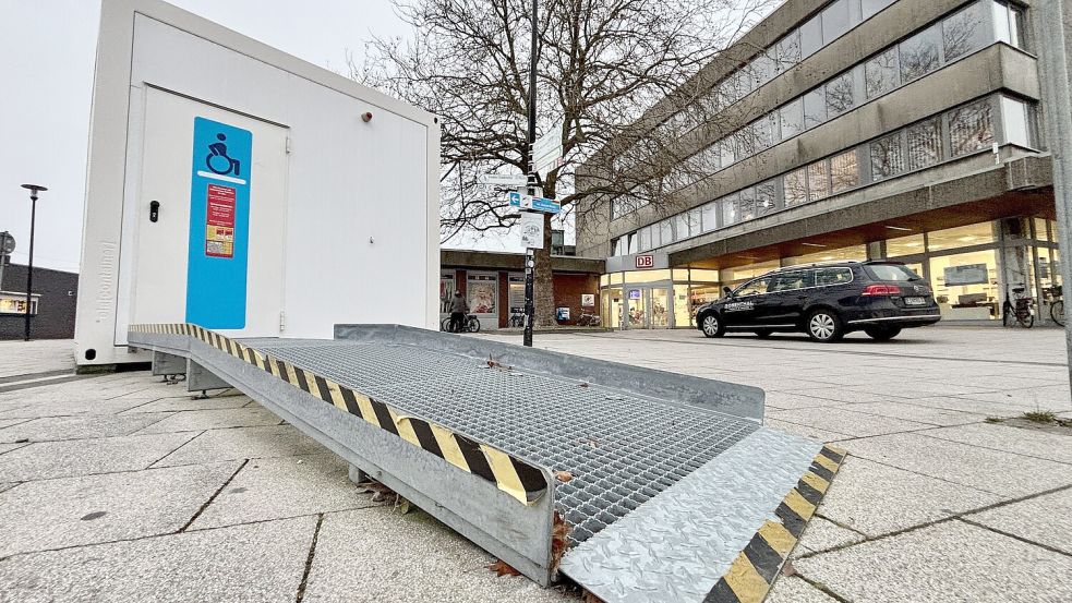 Immerhin barrierefrei: Container mit Rampe. Foto: Ortgies