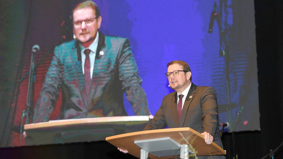 Oberbürgermeister Tim Kruithoff (parteilos) wird beim Neujahrsempfang über vergangene und zukünftige Projekte der Stadt sprechen. Foto: Ellinger/Archiv