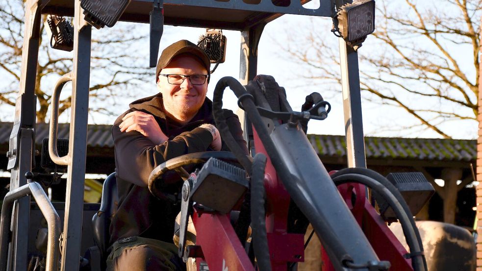 Auf dem landwirtschaftlichen Betrieb, den Andre Mochner gemeinsam mit seiner Schwester führt, gibt es immer etwas zu tun. Foto: Ullrich