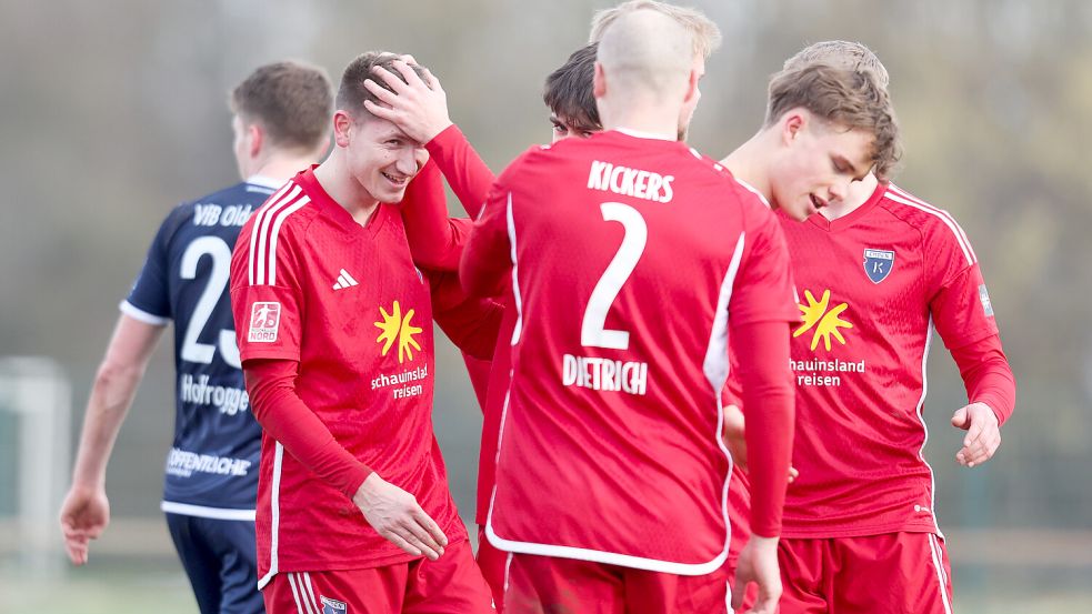Julian Stöhr köpfte das Emder Siegtor und bereitete einen Treffer vor. Foto: Doden/Emden