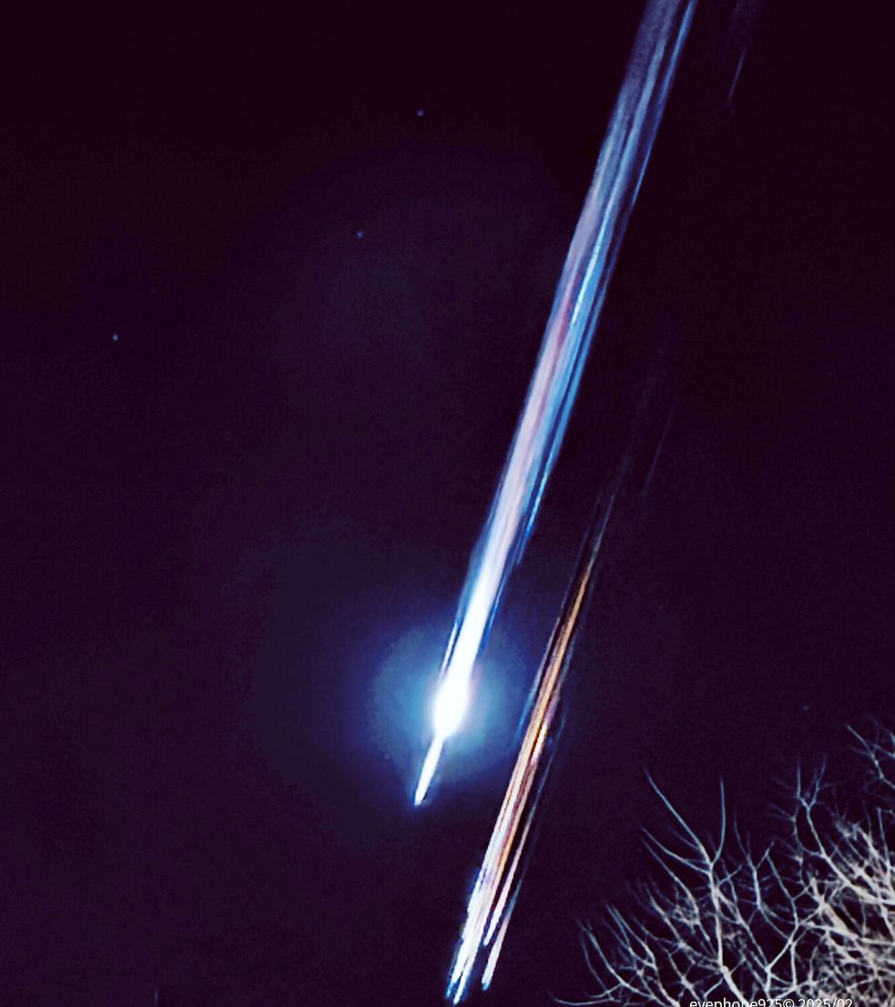 Gegen 4.45 Uhr hat Bernd van Ellen in Emden beobachtet, wie der glühende Weltraumschrott quer Richtung Westen über die Stadt flog. Foto: Bernd van Ellen