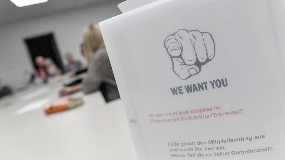 „We want you“, wir wollen dich, heißt es auf dem Mitgliedsantrag für den Bürgerverein. Foto: Ortgies