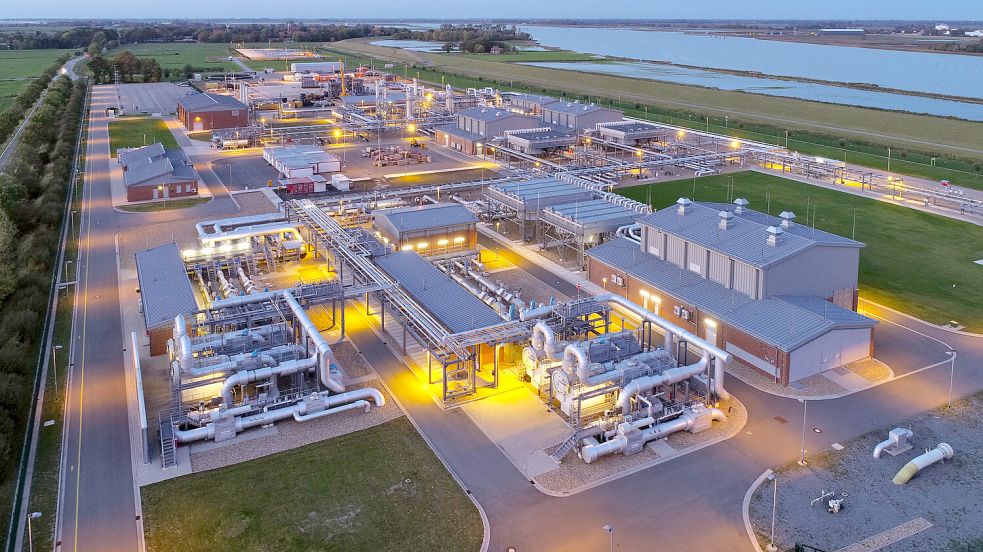 Der Erdgasspeicher in Jemgum: Über der Anlage wurde Ende Februar eine verdächtige Drohne gesichtet. Foto: SEFE