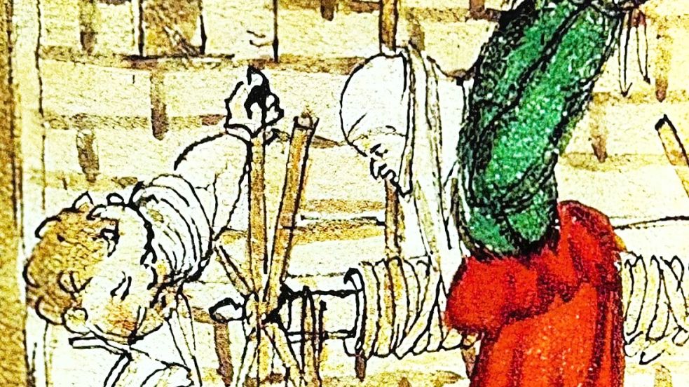 Folter gehörte zu den Prozessen gegen Hexen. Das Gemälde stammt aus der Sammlung Wick/Wickiana und heißt "Folter" (1587). Foto: Vogt