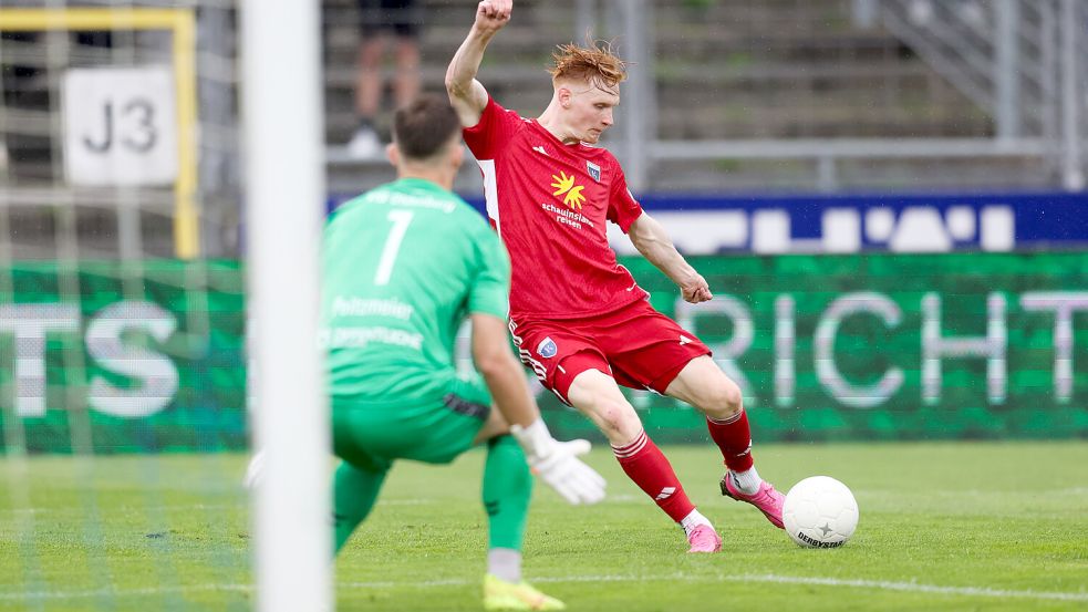 Pascal Steinwender wird weiterhin in der Emder Offensive wirbeln. Foto: Doden/Emden
