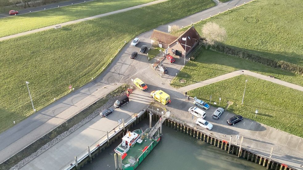 Auch eine Drohne wurde in Norddeich eingesetzt. Fotos: T. Kettler, S. Stellmacher