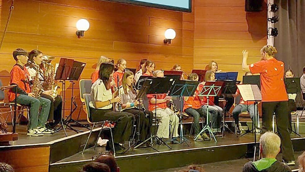 Das Orchester der Inselschule begeisterte mit seinem Auftritt. Foto: privat