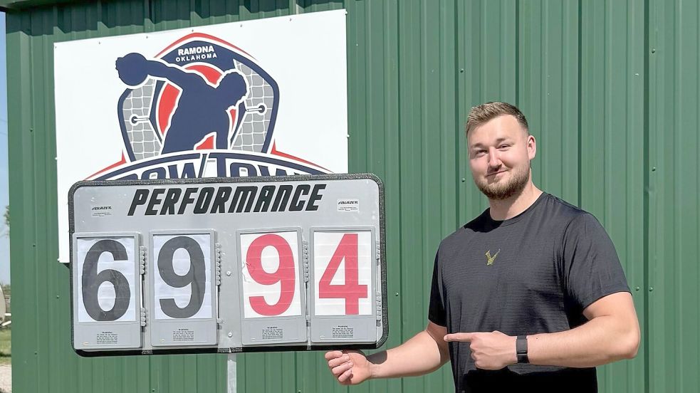 Henrik Janssen ist stolz auf seine neue Bestmarke. Foto: Privat