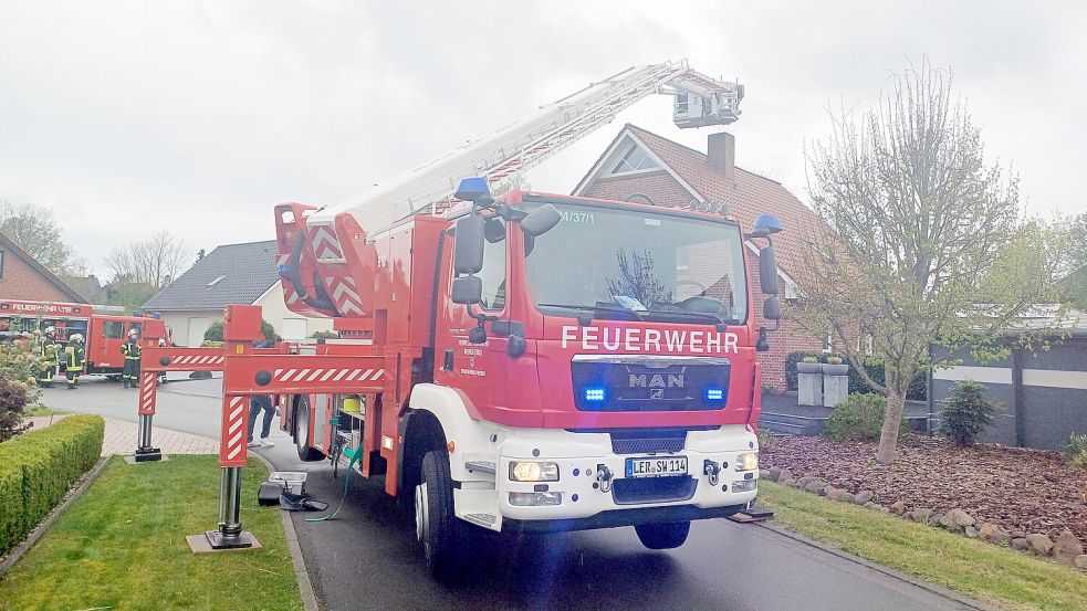 Die Feuerwehr war in Holthusen im Einsatz. Foto: Joachim Rand