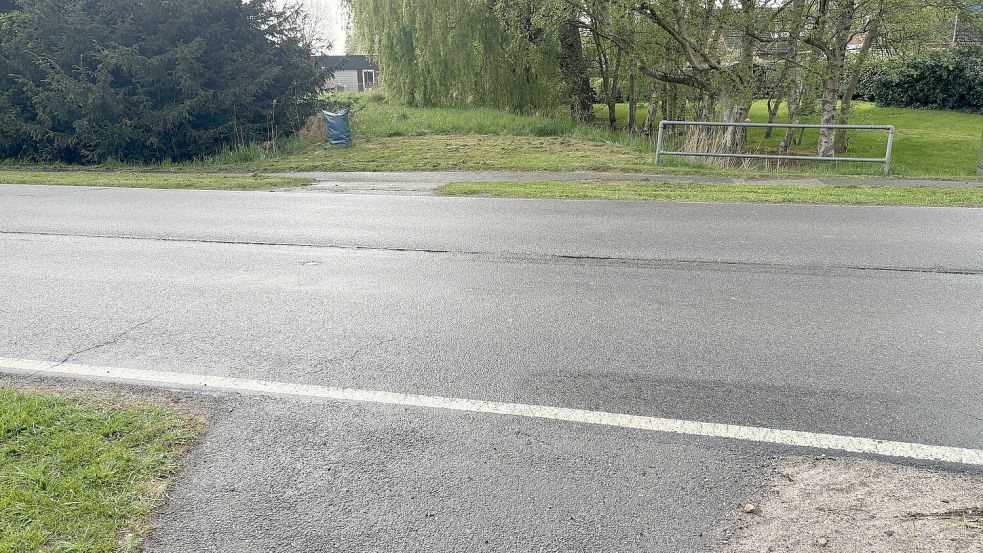 Die Wegstrecke beim Überqueren der L15 ist länger als nötig, weil die Straße schräg überquert wird. Foto: Oliver Bär