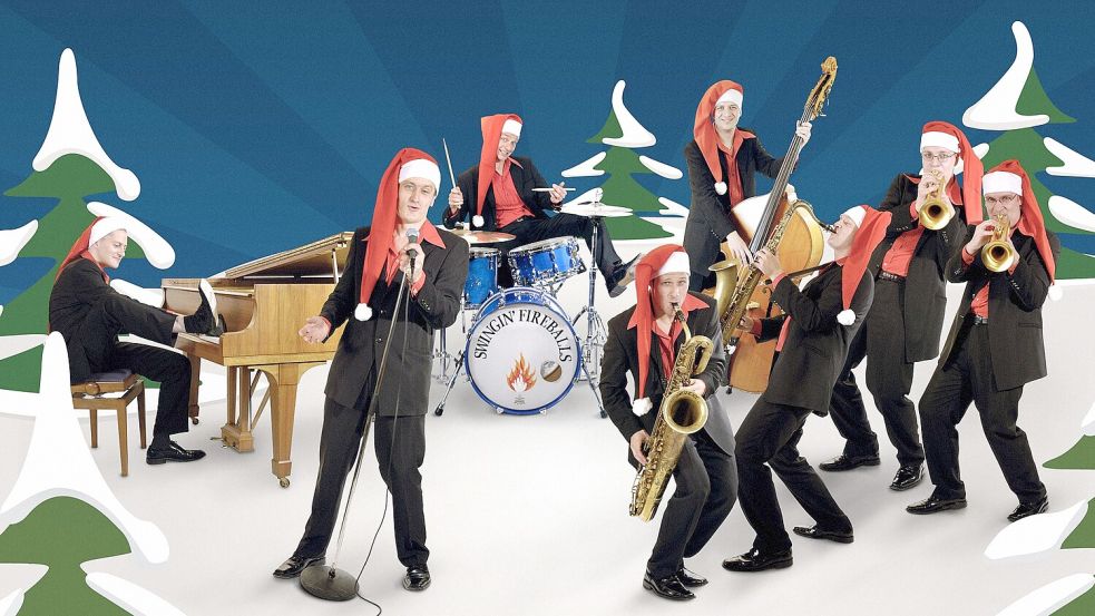 Die „Swingin‘ Fireballs“ wollen im Dezember wieder eine besondere Weihnachtsstimmung ins Boulevardtheater Bremen zaubern. Foto: Boulevardtheater Bremen