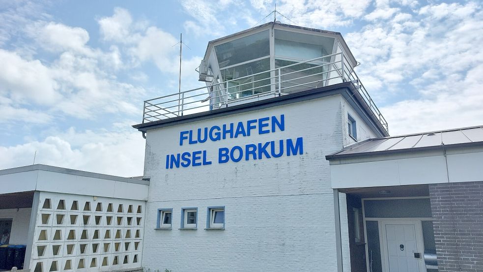 Borkums Flughafen wird derzeit nicht vom OFD angeflogen. Foto: Florian Ferber/Archiv