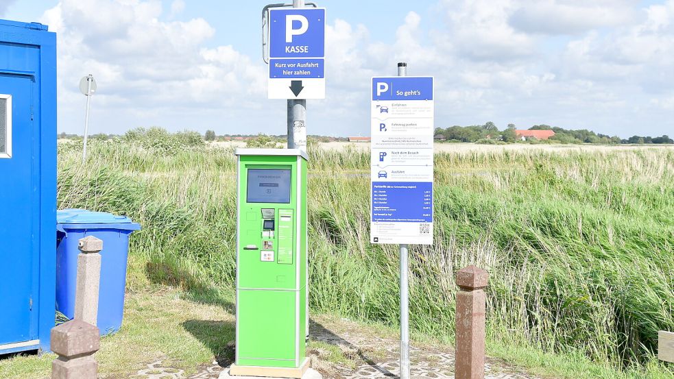 Die Parkgebühr zahlt man am Automaten oder in der App, in dem man seine Kennzeichennummer eingibt. Foto: Heinz Wagenaar
