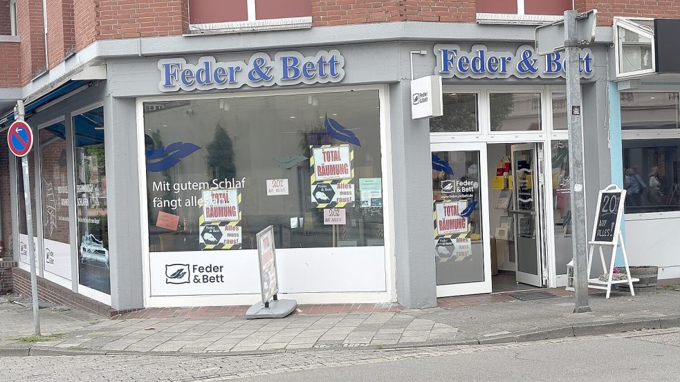 Feder & Bett an der Ledastraße/Ecke Kupenwarf wird geschlossen. Foto: Jonas Bothe