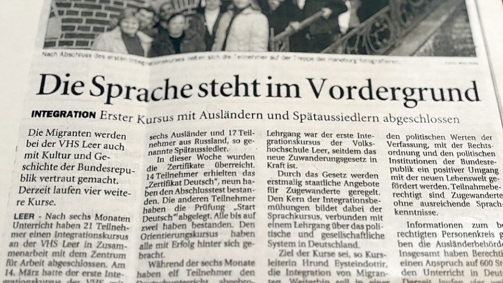 2005 erschien der Artikel über den ersten Kurs. Foto: Vera Vogt