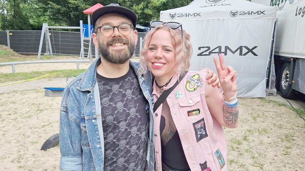 Dennis Landt und Karina Rotscheidt hatten Spaß auf dem Festival. Foto: Wiebke Rose