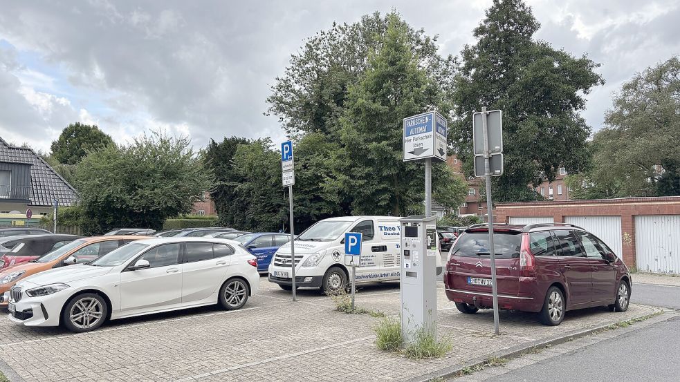 Sammelparkplatz Bentinkshof: Auch hier steht ein Parkautomat.