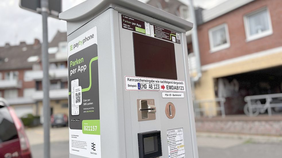 Schon etwas übersichtlicher beschriftet: der Automat am Bentinkshof.