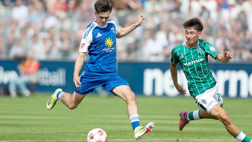 In dieser Szene erzielt Mika Eickhoff das Tor zum Emder 1:0.