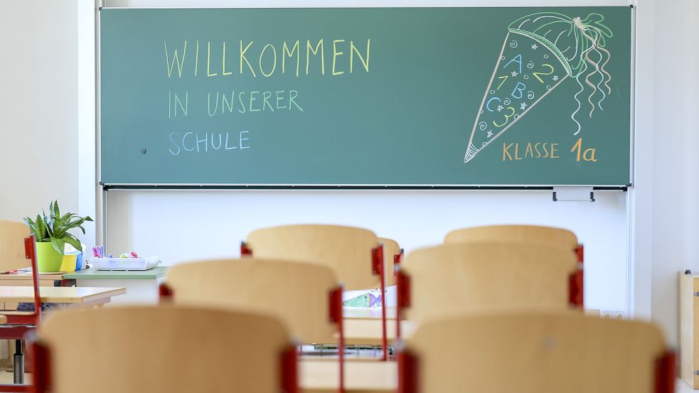 Willkommensgruß für die Erstklässler. Symbolfoto: DPA