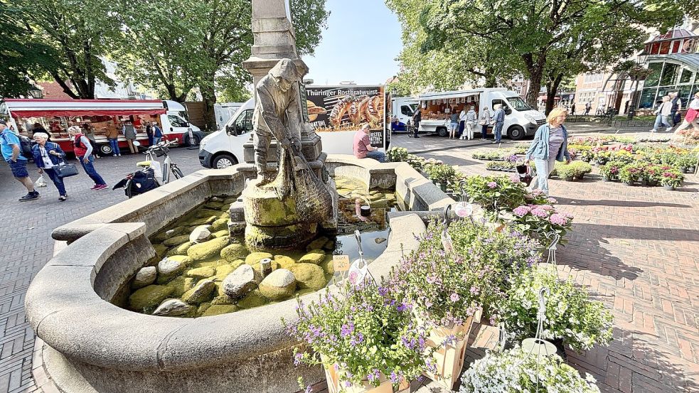 Der Fürbringer Brunnen im Stadtgarten könnte bald Gesellschaft von einem Wasserspiel bekommen. Foto: Klaus Ortgies