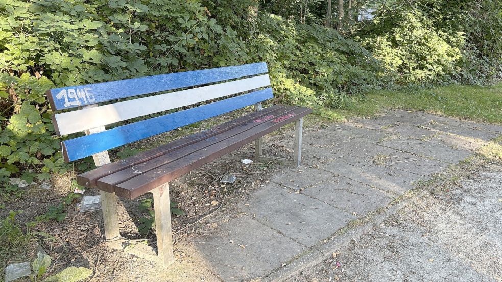 Mit dem Gründungsjahr versehen, damit jede Verwechslung mit anderen blau-weißen Vereinen ausgeschlossen ist. Foto: Stephanie Schuurman