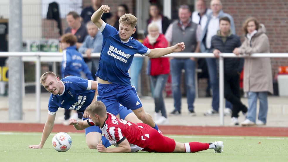 Die Esenser um Luca Janssen (oben) hoffen auf die ersten Foto: Jens Doden/Emden