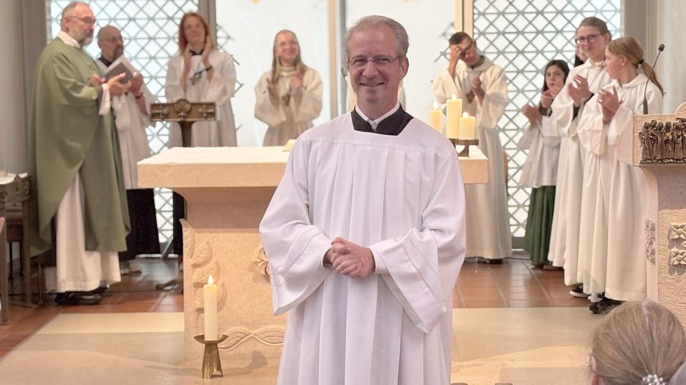 Andreas Langkau wurde am Sonntag mit einem Gottesdienst verabschiedet. Er wird aber noch im September auf Borkum arbeiten. Foto: Florian Ferber