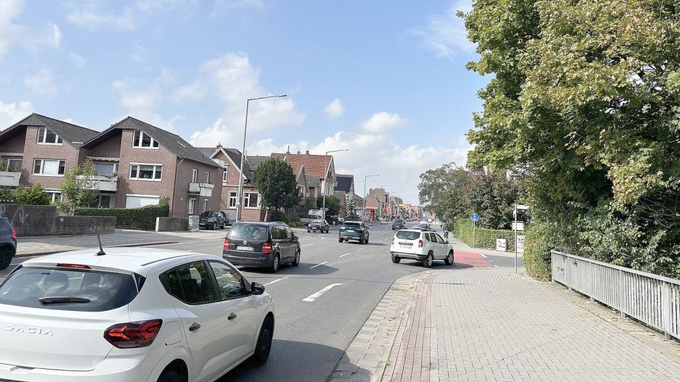 Auricher Straße: Auch hier könnte laut Gutachten Tempo 30 lärmmindernd sein. Foto: Stephanie Schuurman