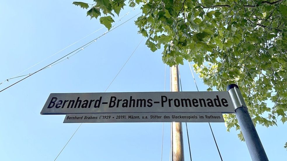 Benannt nach einem, der Großes im Emder Stadtbild bewirkt hat: die neue Bernhard-Brahms-Promenade. Foto: Lotta Groenendaal