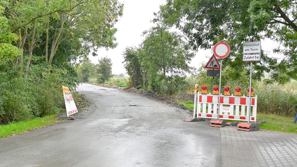 Ein Großteil der Arbeiten an der Straße ist bereits beendet.