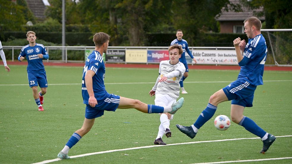 Der Gast ging 2:0 in Führung. Foto: Heiner Steenhoff