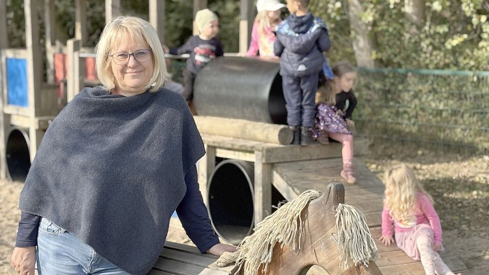 Wie ihr Team mit Herzblut bei der Sache: Kita-Leiterin Ina Laufernberg. Foto: Florian Ferber