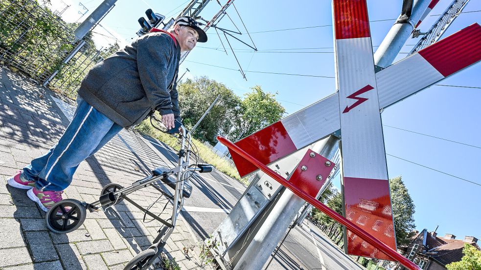 Erst im Jahr 2024 ist der Bahnübergang Cirksenastraße erneuert worden, teilt die Bahn auf Nachfrage mit. Foto: Klaus Ortgies