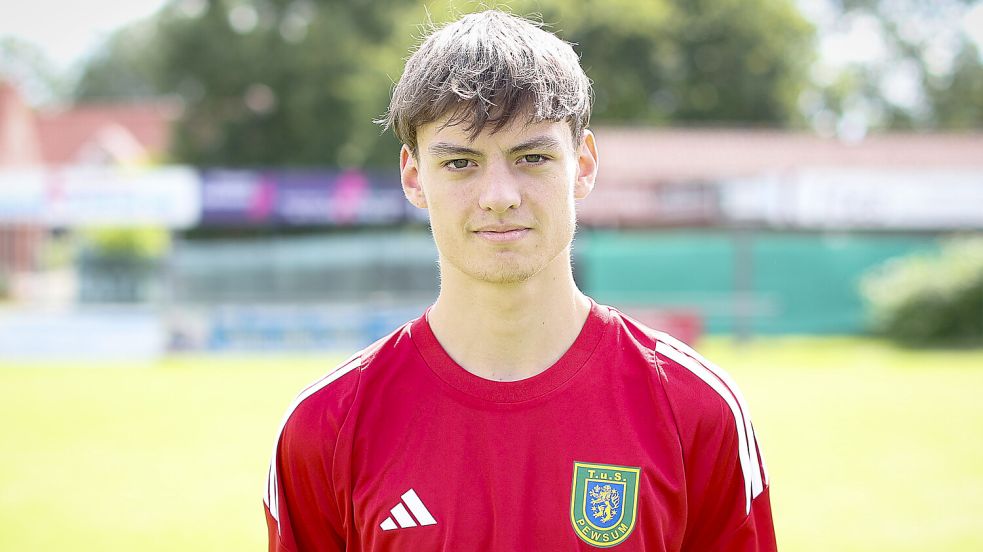Simon Beer war einer von vier ganz jungen Spielern, die in der Startelf standen und ihre Sache laut Trainer Jonas Petersen gut machten. Foto: Jens Doden/ Emden