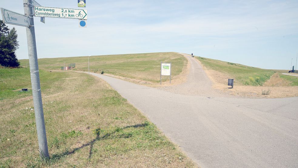 Auf dem Radweg vom Friesenhügel zur Normannenstraße ist es passiert: Ein Unbekannter bedrohte eine Radfahrerin mit einer Schusswaffe. Foto: F. Doden/Archiv