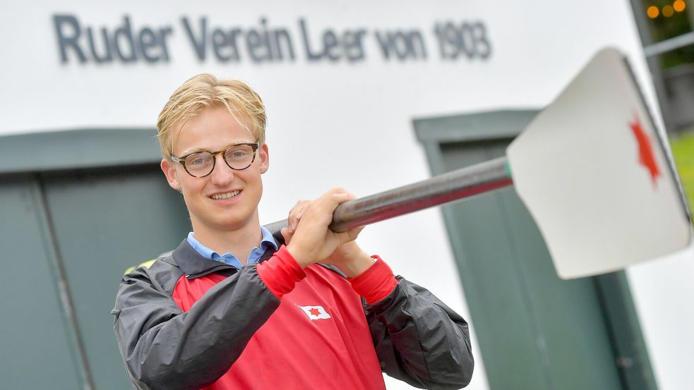 Ruderer Leonard Brahms vom RV Leer hat in den nächsten Jahren noch ehrgeizige Ziele. Archivfoto: Ortgies