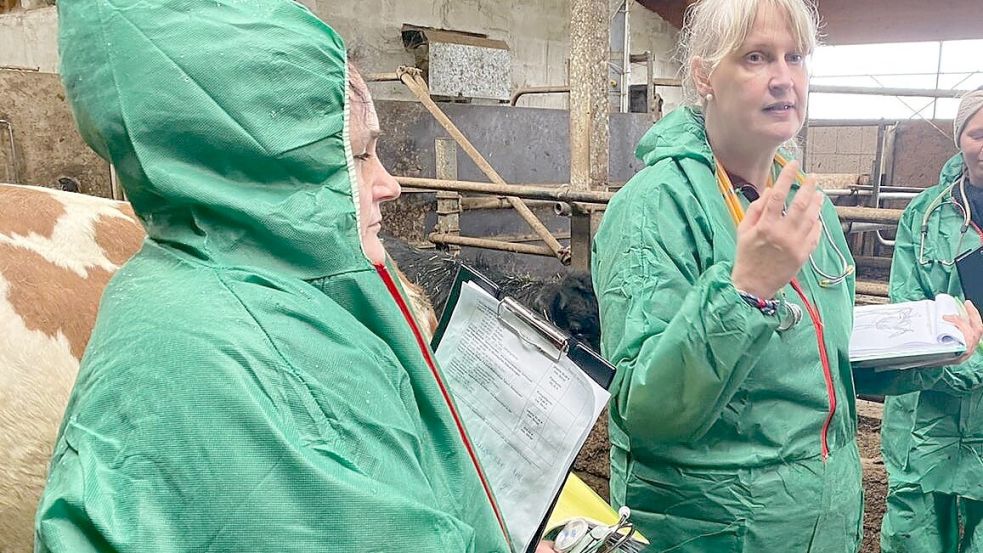 Christiane Gromöller (rechts) gibt ihr Wissen in Lehrgängen an andere Tierheilpraktiker und Landwirte weiter. Foto: privat
