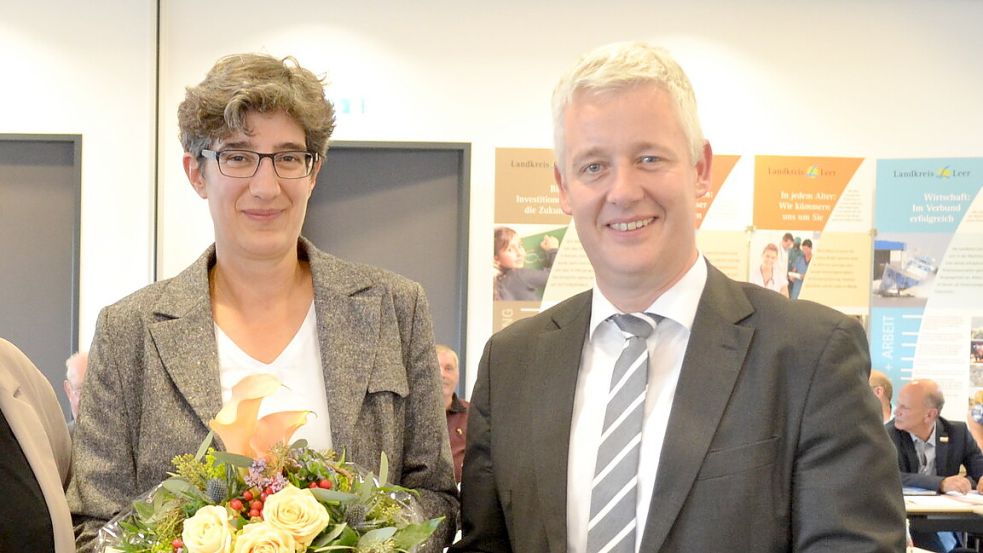 Im September 2017 ist Jenny Daun Erste Kreisrätin geworden. Damals hatte sich Landrat Matthias Groote noch für sie eingesetzt. Foto: Dennis Schrimper/Archiv