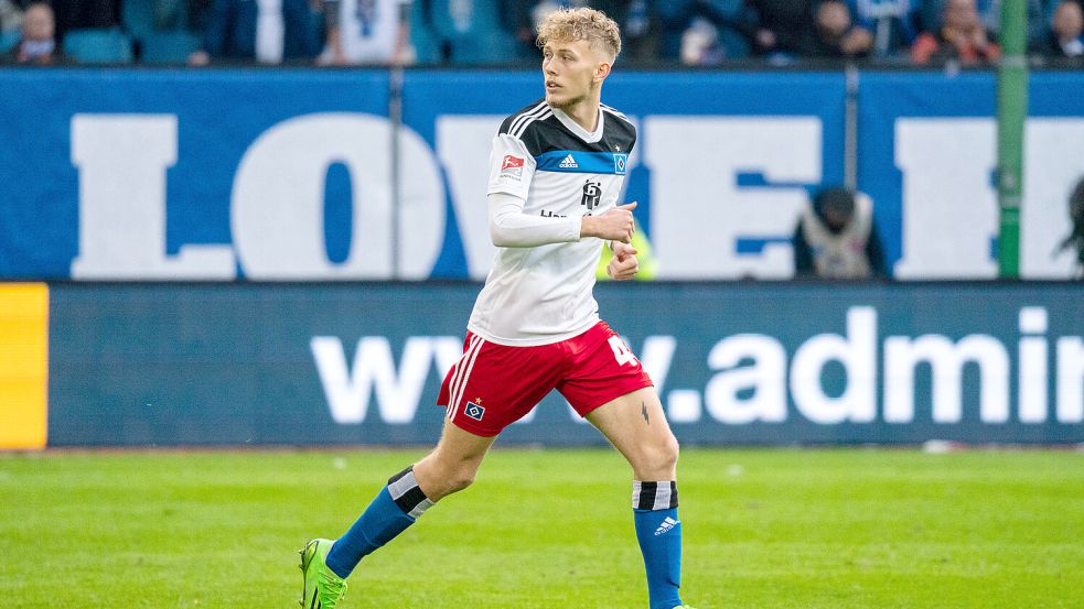 Am 6. November 2022 kam Bent Andresen als Joker zu einem Zweitliga-Einsatz im Volksparkstadion. Foto: Imago