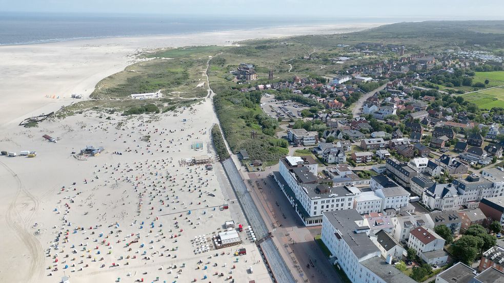 Mit dem Lebensraumkonzept soll Borkum als lebenswerte, klimafreundliche und wirtschaftlich stabile Insel gesichert werden. Foto: Lars Penning/dpa/Archiv