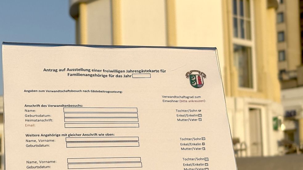 Der Antrag für die Jahresgästekarte für Familienangehörige kann man im Internet runterladen. Foto: Florian Ferber