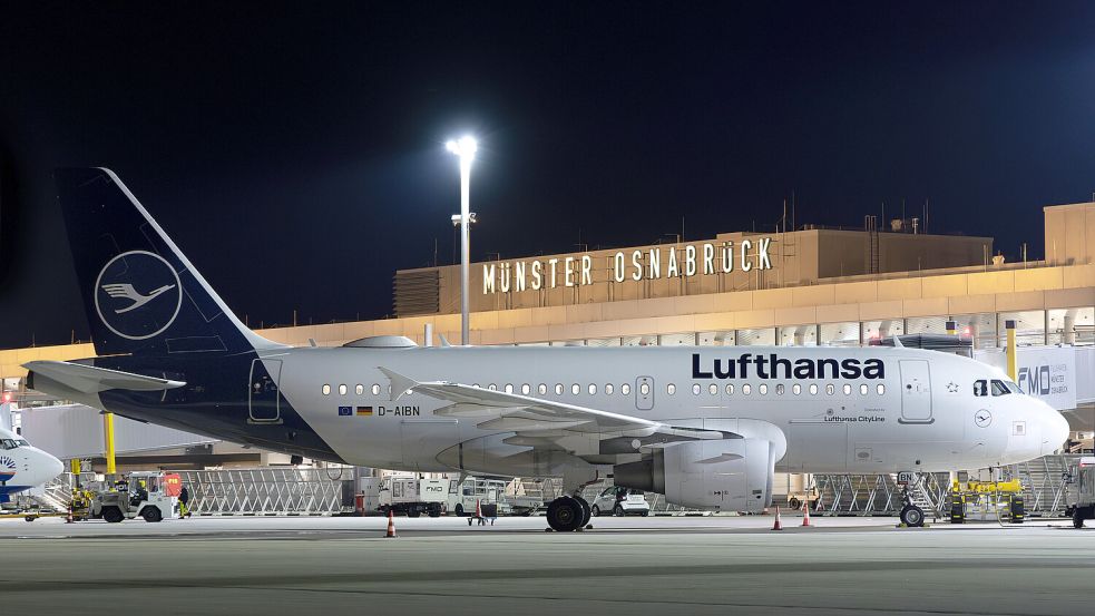 Die Lufthansa wird die FMO-Verbindung nach München auch 2026 fortführen – doch über die Zukunft des Flughafens Münster/Osnabrück wird weiter gestritten. Foto: FMO
