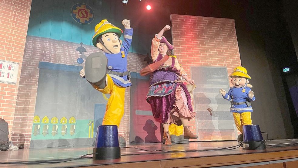 Voller Tatendrang kehren Feuerwehrmann Sam und seine Freunde nach Leer zurück. Foto: Nikola Nording/Archiv