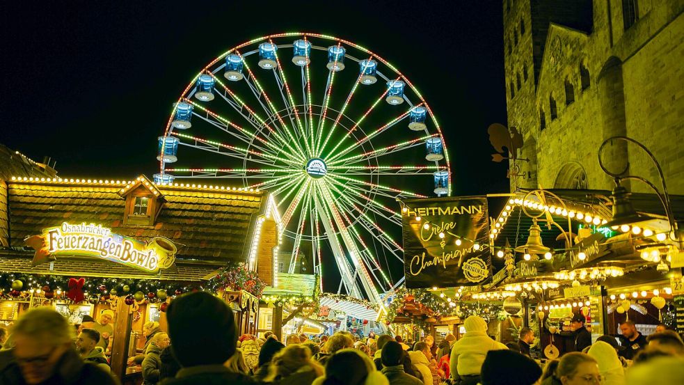 Der Osnabrücker Weinachtsmarkt wurde am Dienstag Schauplatz einer Straftat. Foto: Sebastian Dannenberg