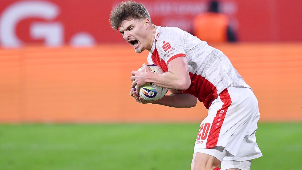 Marek Janssen bejubelte am Freitagabend sein drittes Saisontor für Rot-Weiss Essen. Foto: Imago