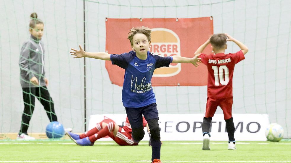 Kickers Emden erreichte bei der G-Jugend das Halbfinale und trifft dort am Finaltag auf die JSG Delmenhorst. Foto: Jens Doden/ Emden