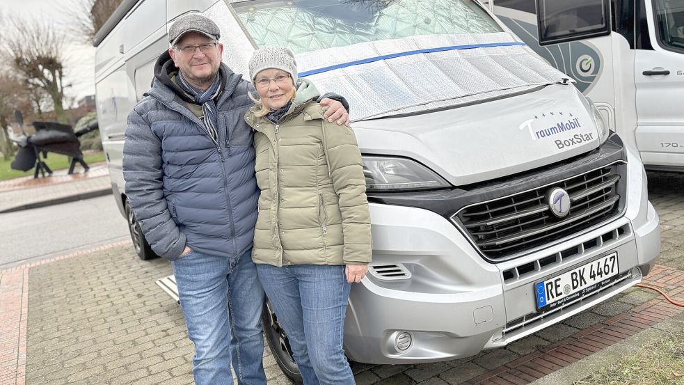 Zum fünften Mal über Silvester in Emden: Dagmar und Burghard Karp aus Marl.