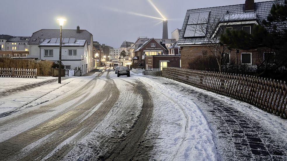 Auch auf Borkum herrscht derzeit Winterwetter. Foto: Florian Ferber